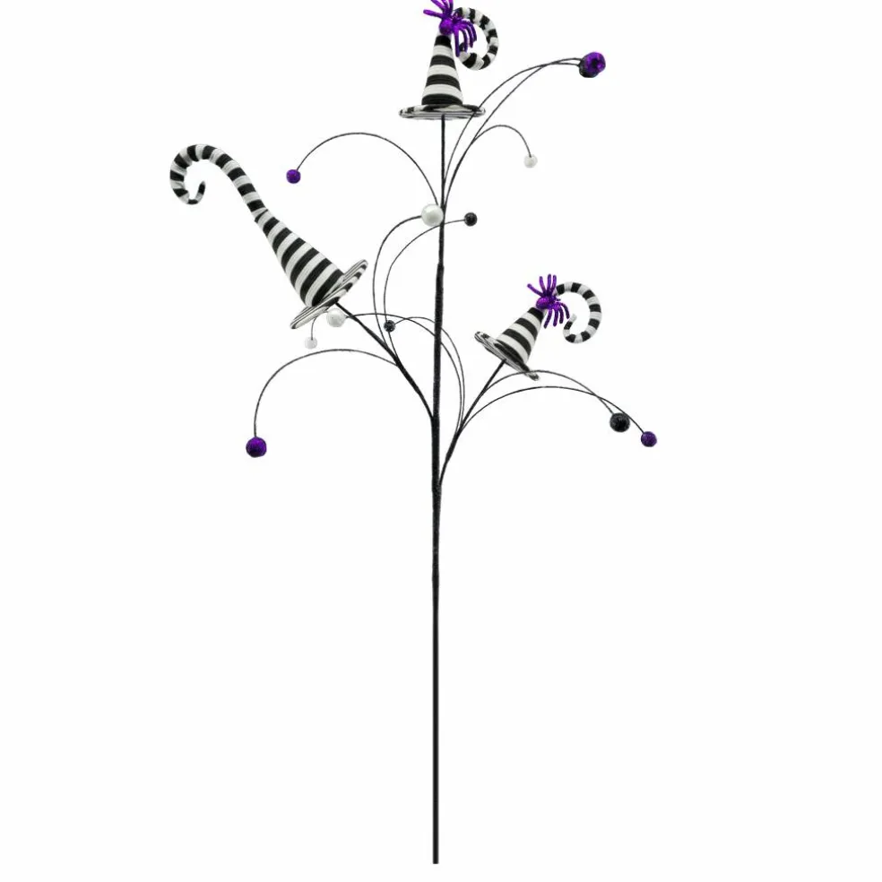 28" Black & White Witch Hat & Glitter Spider Pick by Ashland®