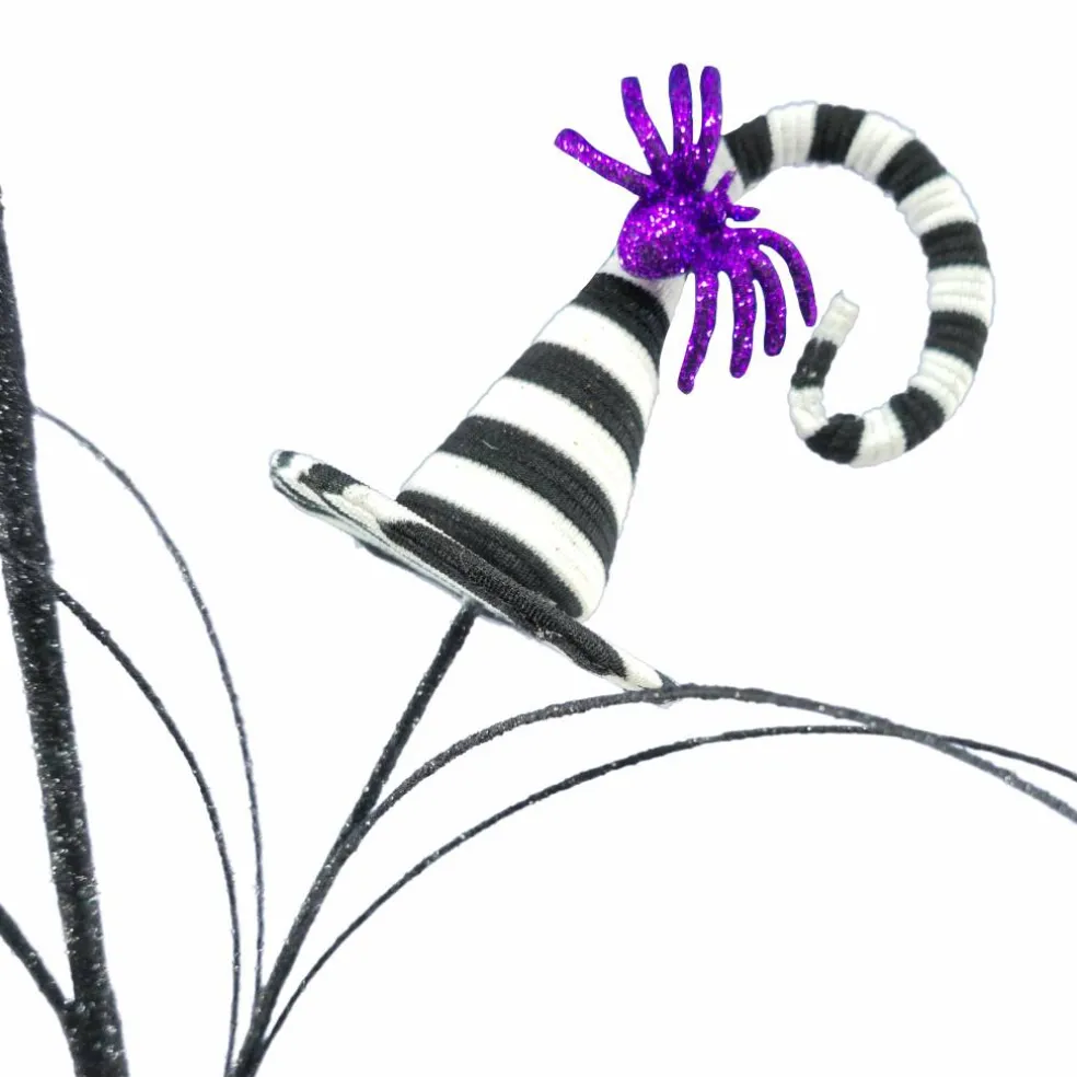 28" Black & White Witch Hat & Glitter Spider Pick by Ashland®