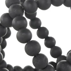 Black Wood Beaded Orbs Set