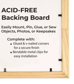 Black 16x20 Wood Shadow Box Display Frame with Grey Acid-Free Backing UV Acrylic & Hanging Hardware - With 3/4" Usable Depth  - Makes Great T Shirt Display Frame Shadowbox
