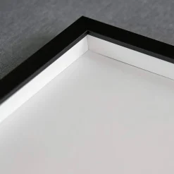 Black 16x20 Wood Shadow Box Display Frame with Grey Acid-Free Backing UV Acrylic & Hanging Hardware - With 3/4