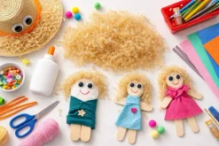 Blonde Curly Craft Hair – 4 oz Synthetic Doll, Puppet & Costume Hair for Crafts
