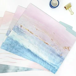 bloom daily planners File Folder Set, Ethereal Marble