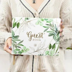 bloom daily planners Guest Book, 7" x 9", Eucalyptus