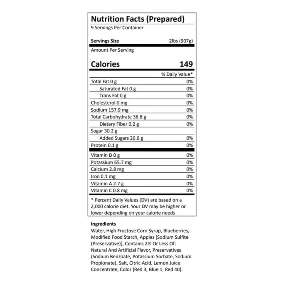 Blueberry Pastry Filling 2 Pound Bag