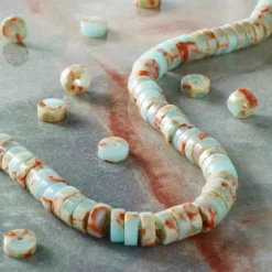 Blue & Brown Serpentinite Jasper Heishi Beads by Bead Landingâ„¢