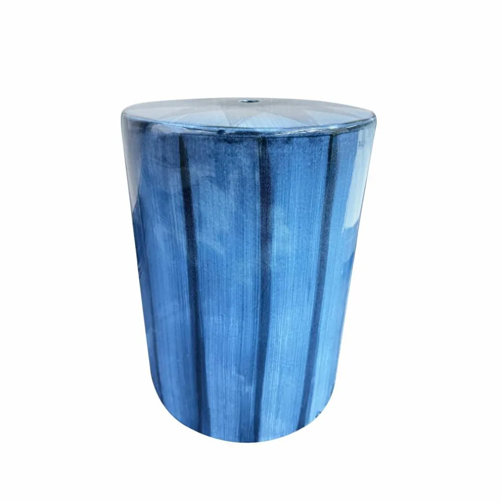17.5" Blue Ceramic Stool by Ashland®