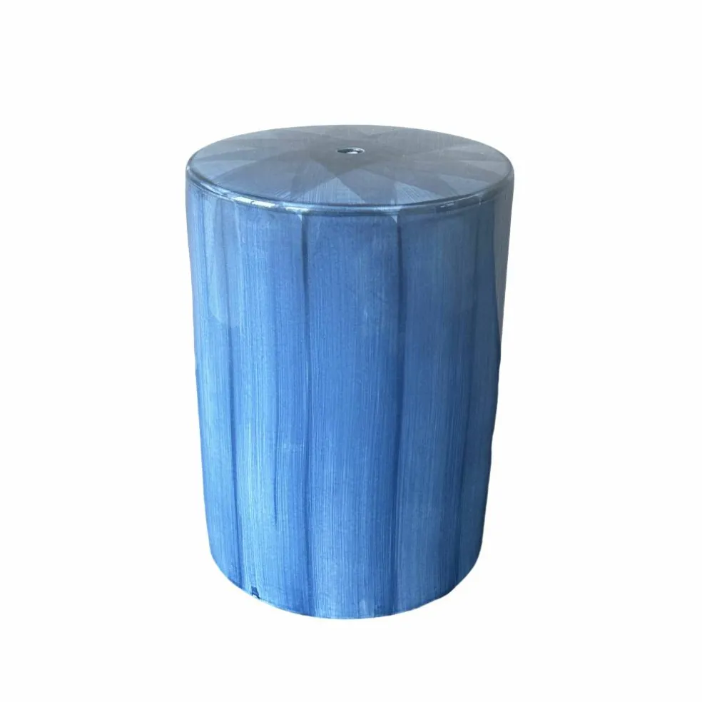 17.5" Blue Ceramic Stool by Ashland®