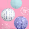 Blue Coastal Paper Lanterns - 6 pcs.