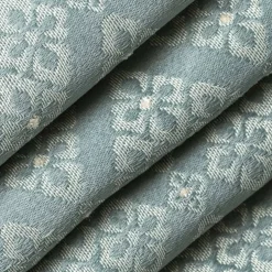 Blue Fade Resistant Diamond Woven Pattern Upholstery Fabric by The Yard - SKU: Waverly Azure