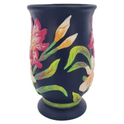 7" Blue Floral Ceramic Vase by Ashland®