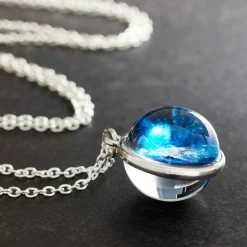 Blue Galaxy Sphere Pendant by Bead Landing™