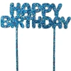 Blue Glitter Happy Birthday Cake Topper by Celebrate It™
