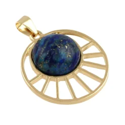 Blue & Gold Lapis Sun Pendant by Bead Landing™