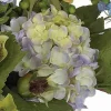 14" Blue Hydrangea Centerpiece in White Ceramic Bowl