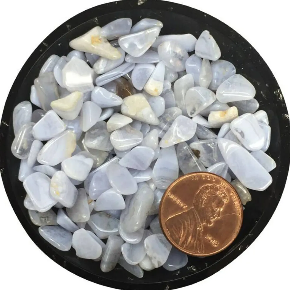 Blue Lace Agate Tiny Crystal Chips – Size L1