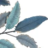 Blue Metal Leaf Traditional Wall Decor