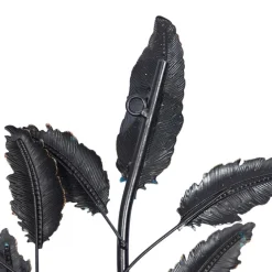 Blue Metal Leaf Traditional Wall Decor