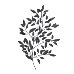 Blue Metal Leaf Traditional Wall Decor
