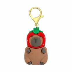 Blue Moon Studio™ Capybara in Strawberry Hat Bag Charm