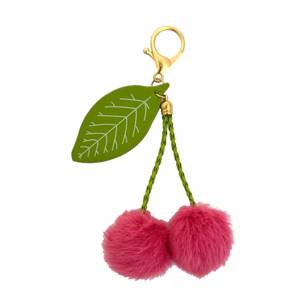 Blue Moon Studio™ Fuzzy Cherry Bag Charm