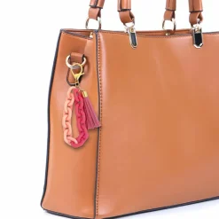 Blue Moon Studio™ Pink Chain Link Bag Charm with Tassel