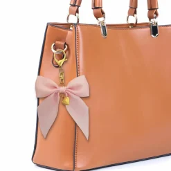 Blue Moon Studio™ Pink Fabric Bow Bag Charm