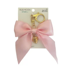 Blue Moon Studio™ Pink Fabric Bow Bag Charm