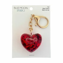 Blue Moon Studio™ Red Shaker Heart Bag Charm