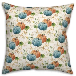 Blue & Orange Pumpkin Pillow