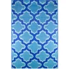 Blue Quatrefoil Rectangular Outdoor Area Rug, 4ft. x 6ft.