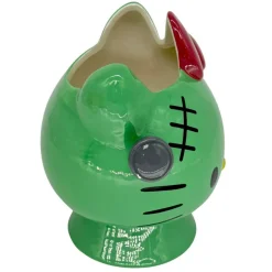 Blue Sky Clayworks Hello Kitty Green Frankenstien Monster Halloween Candy Bowl