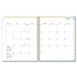 Blue Sky 11 in. x 8.5 in. 12-Month (Jan-Dec 2026) Day Designer Secret Garden Mint Frosted Weekly/Monthly Planner