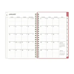 Blue Sky 8 in. x 5 in. 12-Month (Jan-Dec 2026) Fly By Frosted Weekly/Monthly Planner - Blush/Pink Cover