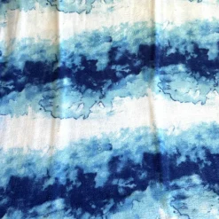 Blue Watercolor Anti-Pill Premium Fleece Fabric | By The Yard
