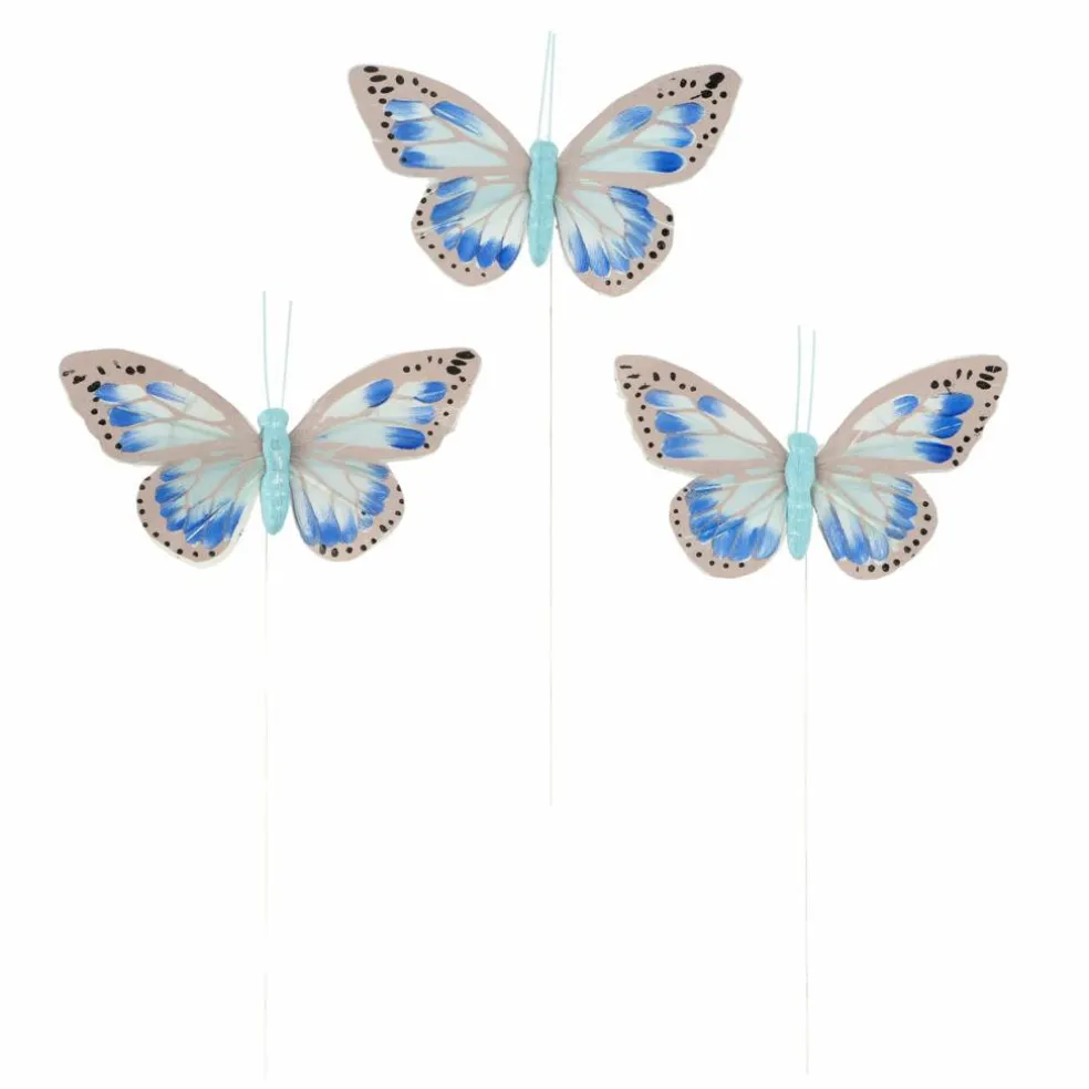 Blue & White Feather Butterflies, 3ct. by Ashland®
