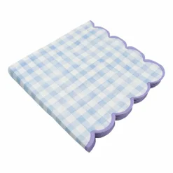 Blue & White Gingham Scallop Lunch Napkins, 20ct. by Celebrate It™