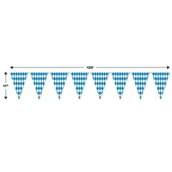 Blue & White Oktoberfest Pennant Banner