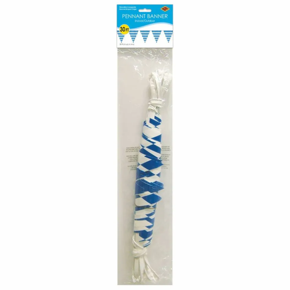 Blue & White Oktoberfest Pennant Banner