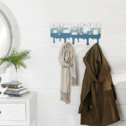 Blue Wood Coastal Wall Hook, 10