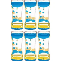 Blue & Yellow Liquid Motion Bubbler, Pack of 6