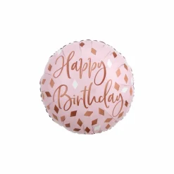 17" Blush Pink Happy Birthday Foil Balloon