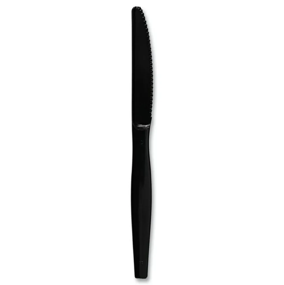 Boardwalk Heavyweight Polystyrene Knife Cutlery - Black (1000/Carton)