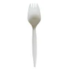 Boardwalk Mediumweight Wrapped Polypropylene Spork Cutlery - White (1000/Carton)