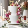 Boho Ball Cake Toppers – Pink, Gold & Light Pink for Birthday, Wedding & Baby Shower