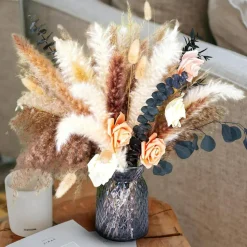 Boho Dried Flower Bouquet with Pampas Grass – Rustic & Modern Floral Decor for Home and Weddings