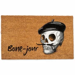 Bone-Jour French Skelly Doormat