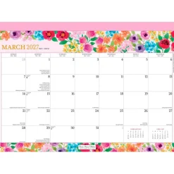 Bonnie Marcus OFFICIAL | 2027 15.5 x 11 Inch Monthly Desk Pad Calendar | Sticker Sheet