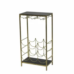 9-Bottle Wine Rack Shelf with Glass Holder by Ashland®