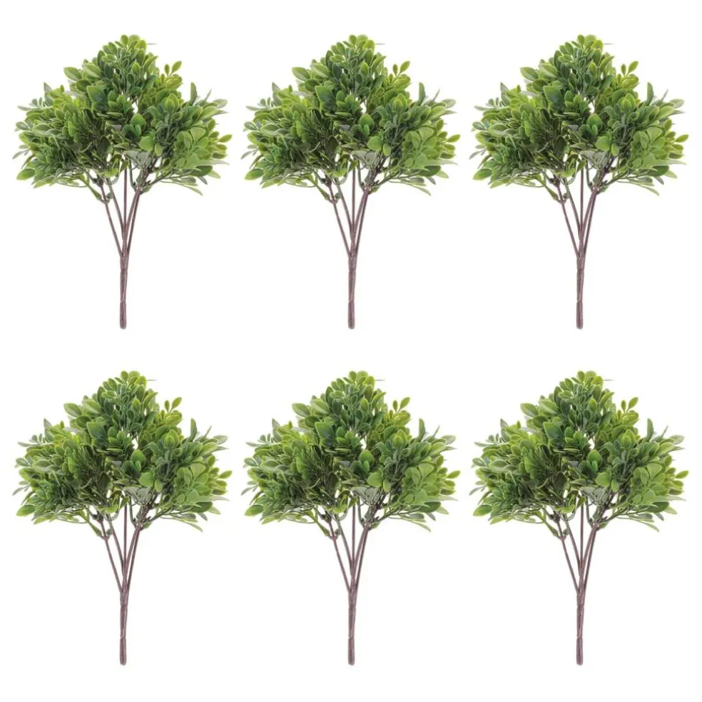 11.5" Boxwood Foliage Bush, 6ct.